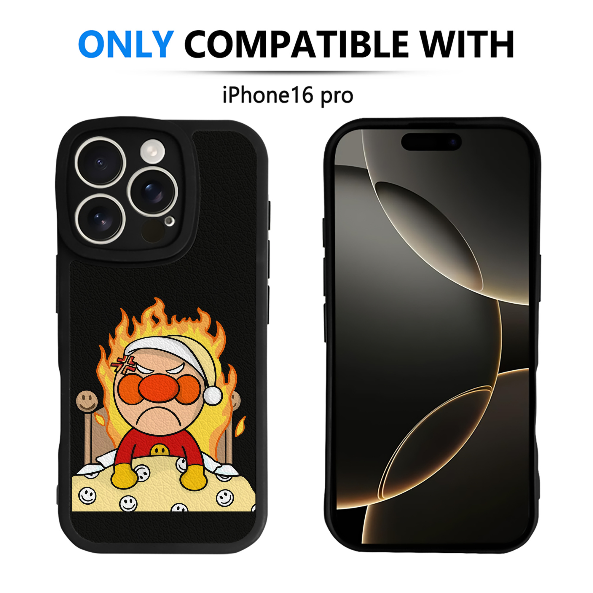 （画像用） アンパンマン Anpanman 【iPhone 16シリーズ対応】シリコンスマホケース（レザー調） 材質：シリコン